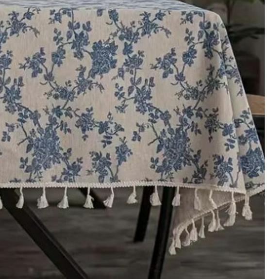 Blanche Cotton & Linen Tablecloth: Suitable for Household, Living Room, or Afternoon Tea