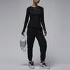 Jordan Slim-Fit Round-Neck Long-Sleeve T-Shirt With Logo Women Tops Black FD7383-010