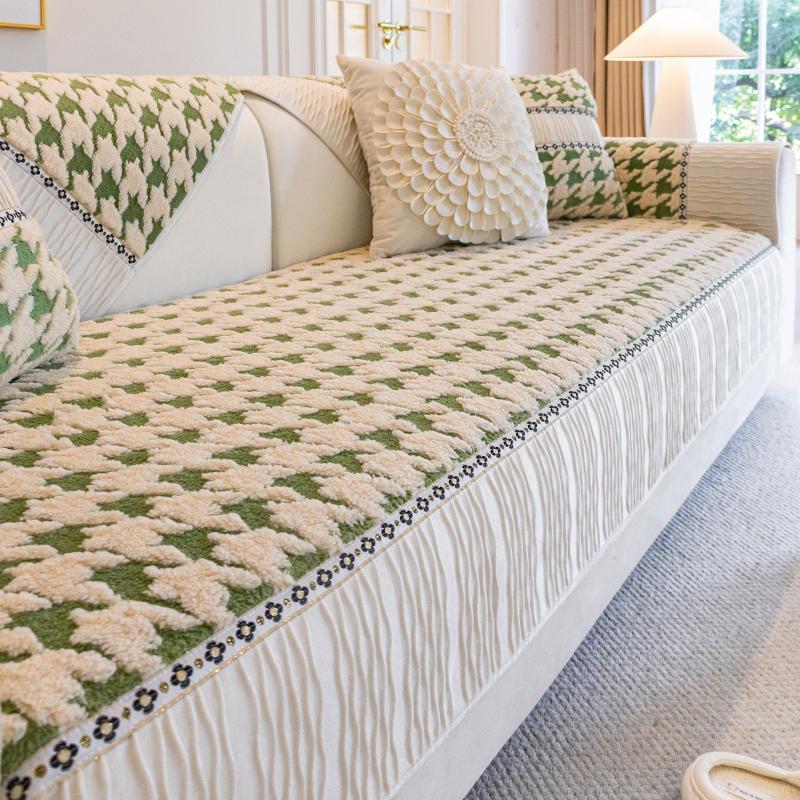 

Sofa Cushion Autumn and Winter Thickened Fleece Cushion High-Grade Sofa Cover Cover Towel 70*70cm