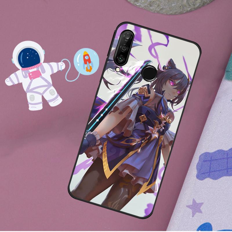 Keqing Genshin Impact Anime For Huawei Nova 11i 8i 7i 3i Nova 10 9 SE 5T Y60 Y61 Y70 Y90 P20 P30 P40 Lite P60 Pro Case