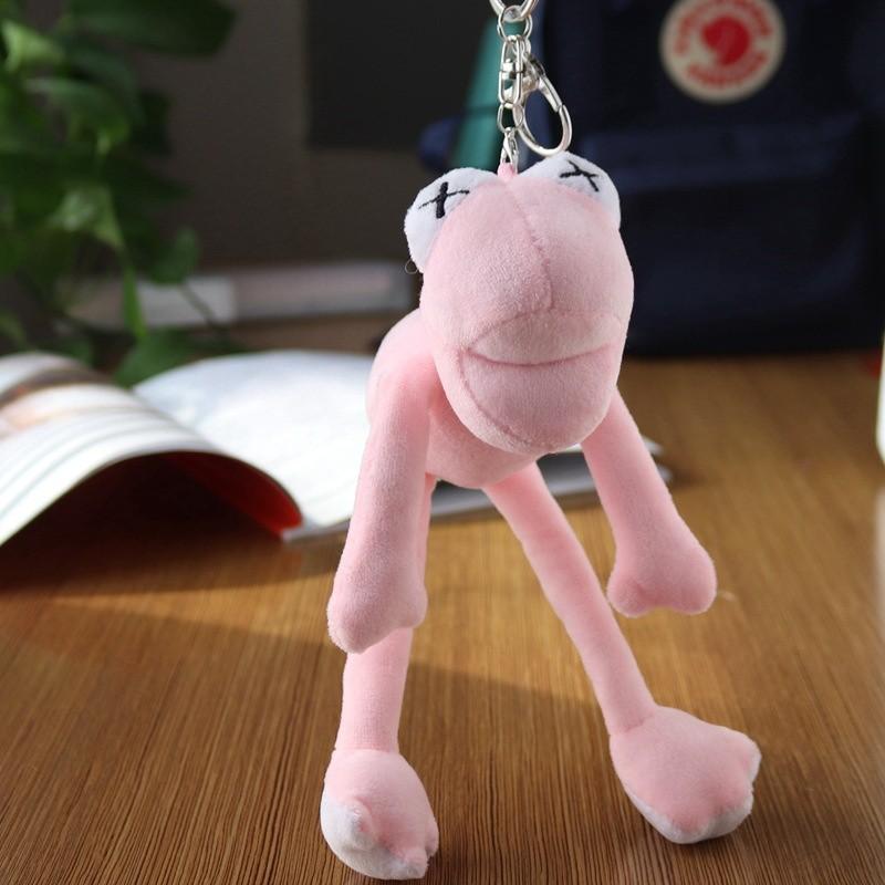 Plush Long Legged Frog Toy Keychain With Pp Cotton Filling For Kids And Collectors