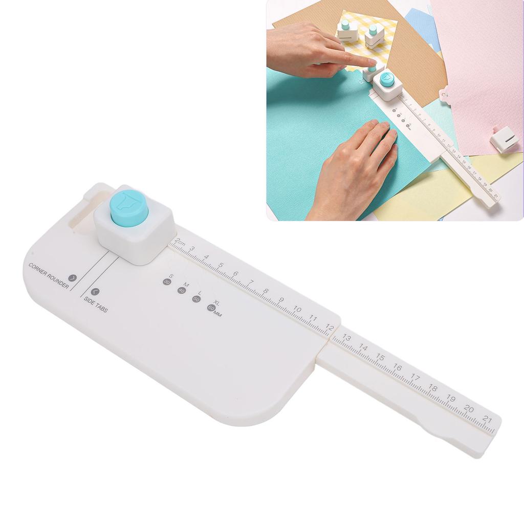 Tab Puncher for Paper Crafts Multifunctional File Hole Divider Punch Board 4 Sizes Labels for Scrapbooking