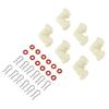 6 pièces Raccord de fluide en forme de L de remplacement pour machine à café Jura Accessoires de raccordement de ligne d'eau Avec joints toriques Colliers de serrage