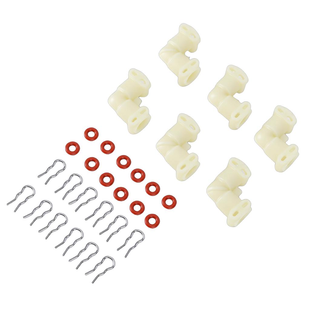 6 pièces Raccord de fluide en forme de L de remplacement pour machine à café Jura Accessoires de raccordement de ligne d'eau Avec joints toriques Colliers de serrage