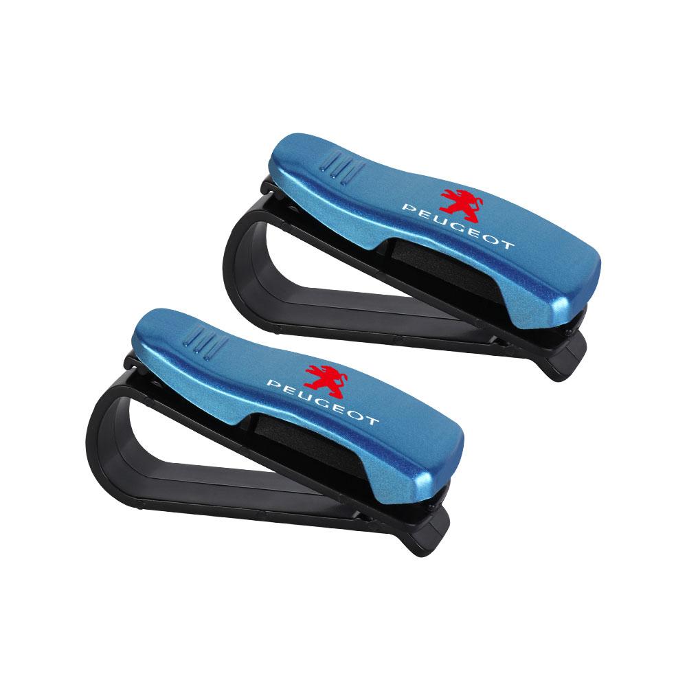 Car Sun Visor Glasses Clip Sunglasses Holder Organizer For Peugeot 308 408 206 207 107 2008 3008 208 306 307 Accessories Valve