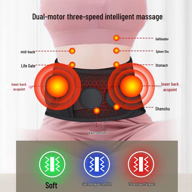 AUX Heated Lumbar Massager with Vibration