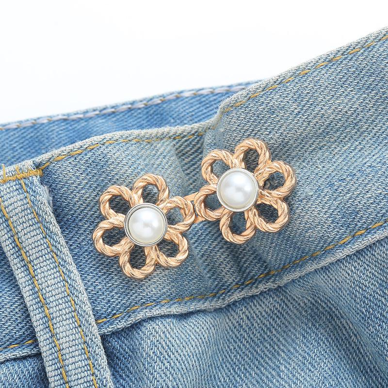 Adjustable Six-Petal Waist Buckle - No Sewing or Nails Needed
