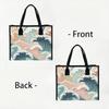 Vintage Japanese Wave Tote Bag Aesthetic Daily Casual Large Shoulder Handbag
