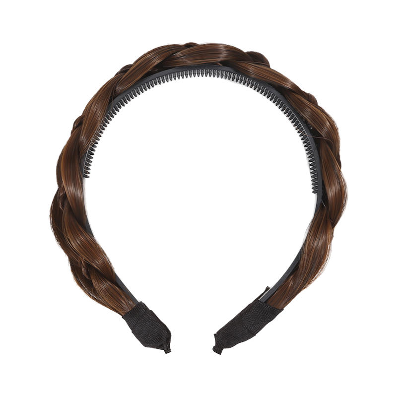Classic Chunky Plaited Synthetic Hair Wide Braided Headband High Elasticity Braids Hair Band Hairpiece for Women