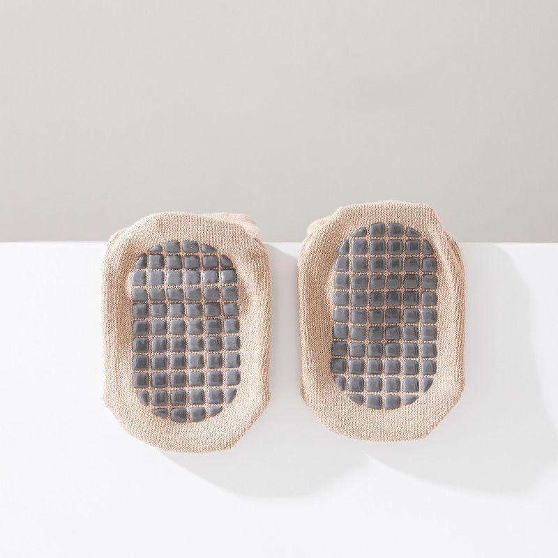 5 Pairs Infant Newborn Baby Anti-Slip Socks 5colored Bear Print Baby Girl Cotton Socks Solid Autumn Toddler Boys Knee Floor Sock