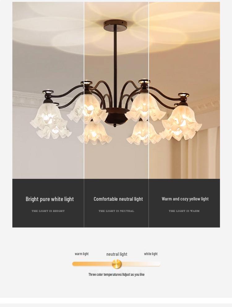 2026 Retro Mid-Century Chandelier: American Countryside Style for Living Room, Bedroom, Dining Room, or Hall