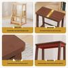 Multi-Functional Folding Indoor Wooden 2-in-1 Step Stool and Ladder - Three-Step Small Climbing Chair
