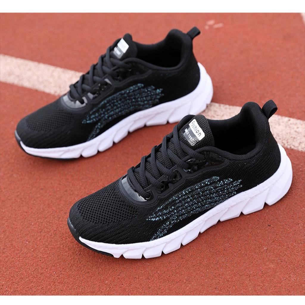 Unisex White Sports Shoes, Mesh Breathable Lightweight Running Shoes, Soft Soled Casual Walking Shoes