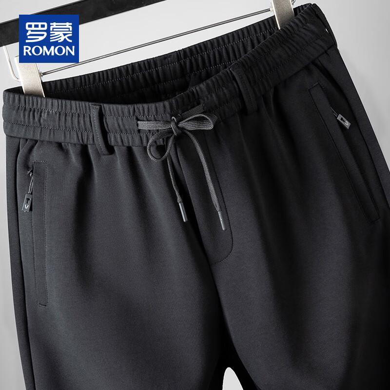 ROMON Men's Loose Straight Casual Drawstring Pants