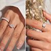 0.5-4ct Round Cut Moissanite Engagement Ring for Women Classic 4 Prong Solitaire Diamond Ring Wedding Bands  CopperJewelry