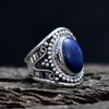 Natural Lapis Lazuli Ring, 925 Sterling Silver Ring, Handmade Ring, Lapis Gemstone Ring, Healing Jewelry, Blue Stone Ring