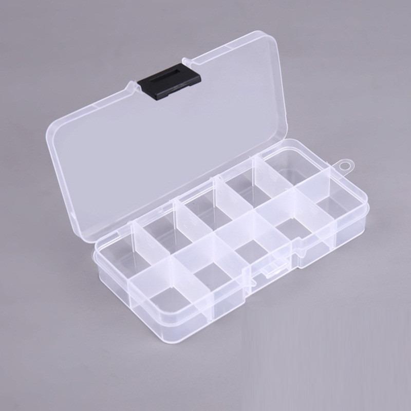 24 Slots Plastic Storage Jewelry Box Compartment Adjustable Container For Bead Earring Box For Jewelry Rectangle Box 13.5x19.5cm