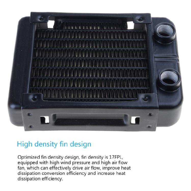 Aluminum Water Cooling Radiator 8 Tubes Heat Exchanger CPU Heatsink Cooler Fast Heat Dissipation for PC Computer