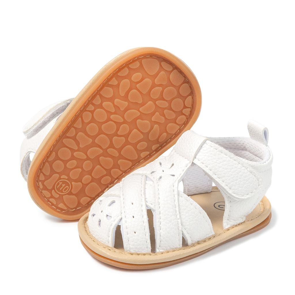 Summer Sandals Baby Shoes Boy Girl Flats Rubber Sole Anti-Slip Toddler Crib Shoes First Walker