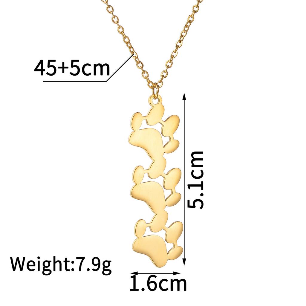 Tiny Paw Print Necklace Paw Necklace Animal Pet Dog Cat Necklace Paw Print