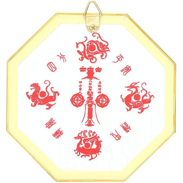Chinese Feng Shui Mirror, Designed To Be Hung Outdoors, Counteract Bad Luck Bring Good Luck Gossip Mirror Chinese Feng Shui Convex, For(13.5cm