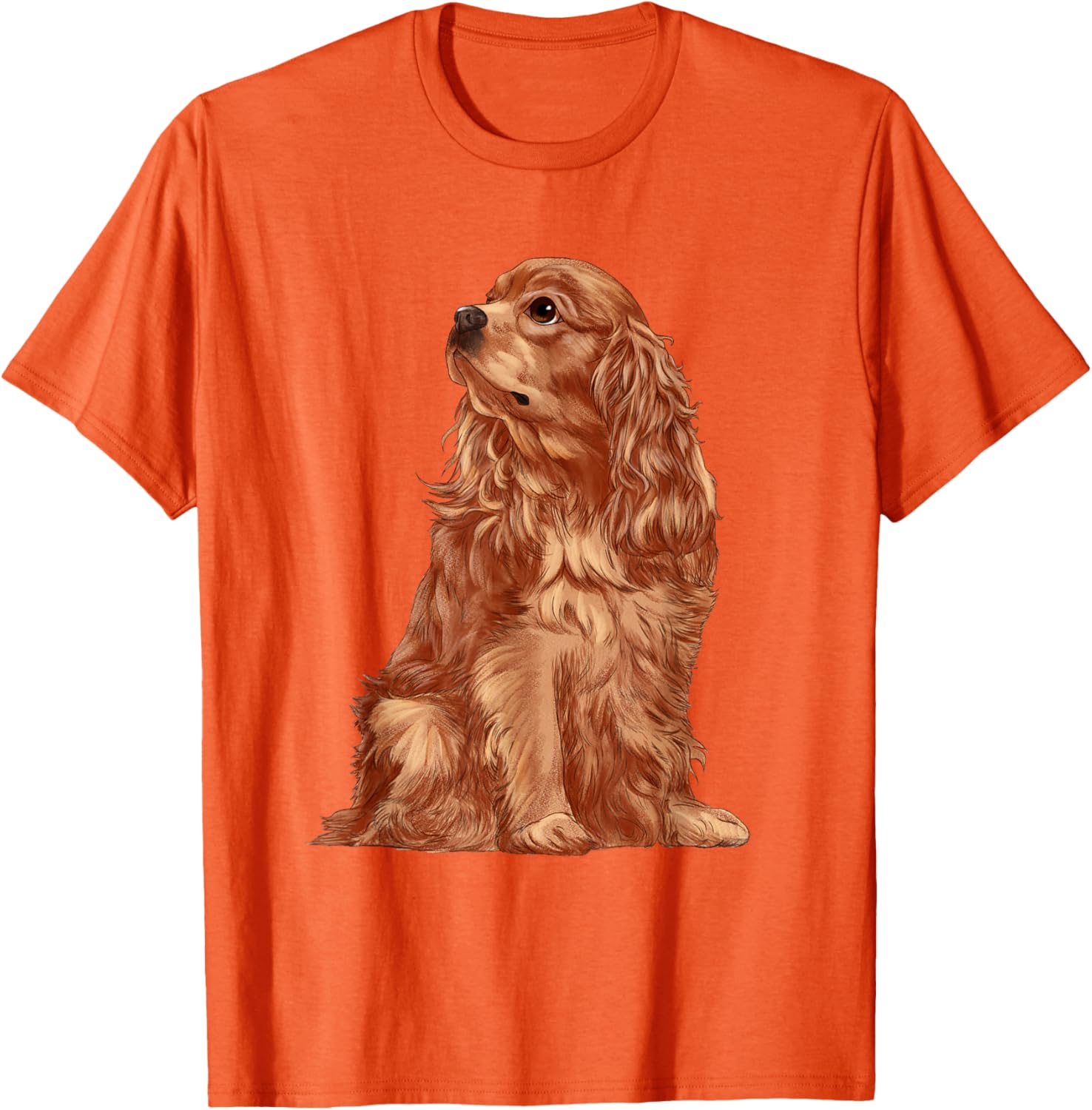 

Cavalier King Charles Spaniel Dog Portrait Graphic Tee Casual Breathable Short Sleeve T-Shirt Men 4XL