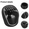 Driving Enhancement Black Gear Shift Knob Gear Knob For Ford Clear 6-speed Scheme Easy To Tall PU Leather Plastic