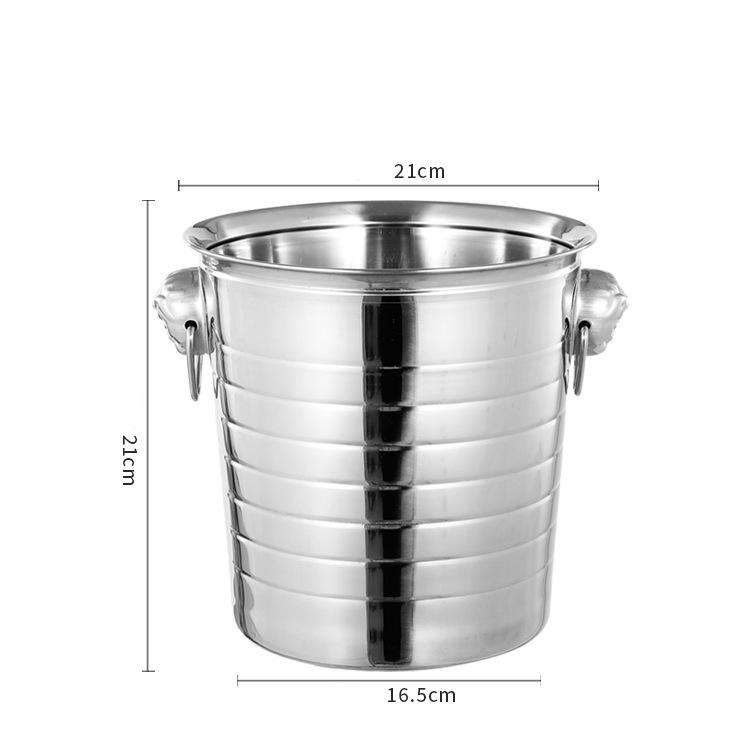 Edelstahl-Eiskübel, Wein- und Bierkühler, tragbarer Eiskühler, Champagner, Whisky, Eiswürfelbereiter für KTV-Bar, Party-Container