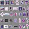 64 Unique Waterproof Purple Stickers for Scooters, Suitcases, Cars, and Phones