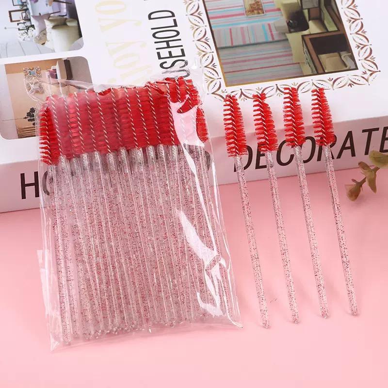 Portable Micro Nylon Eyelash Mascara Wand Lash Spoolies Brush Cosmetic Tools for Eye &  Makeup Minimum Order 50pcs
