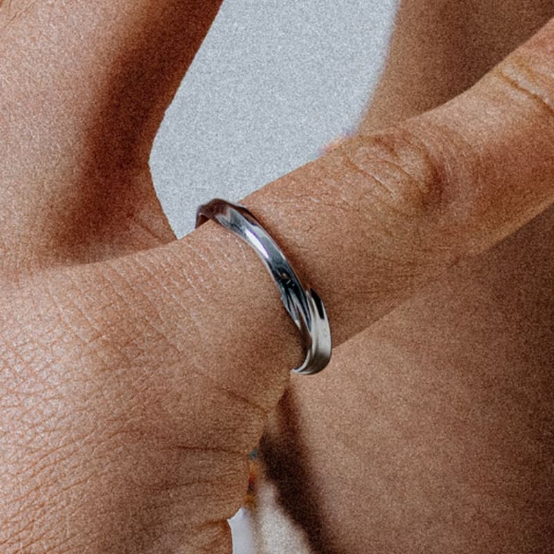 SCALETTO BLACK WSM014 Twist Wave Ring