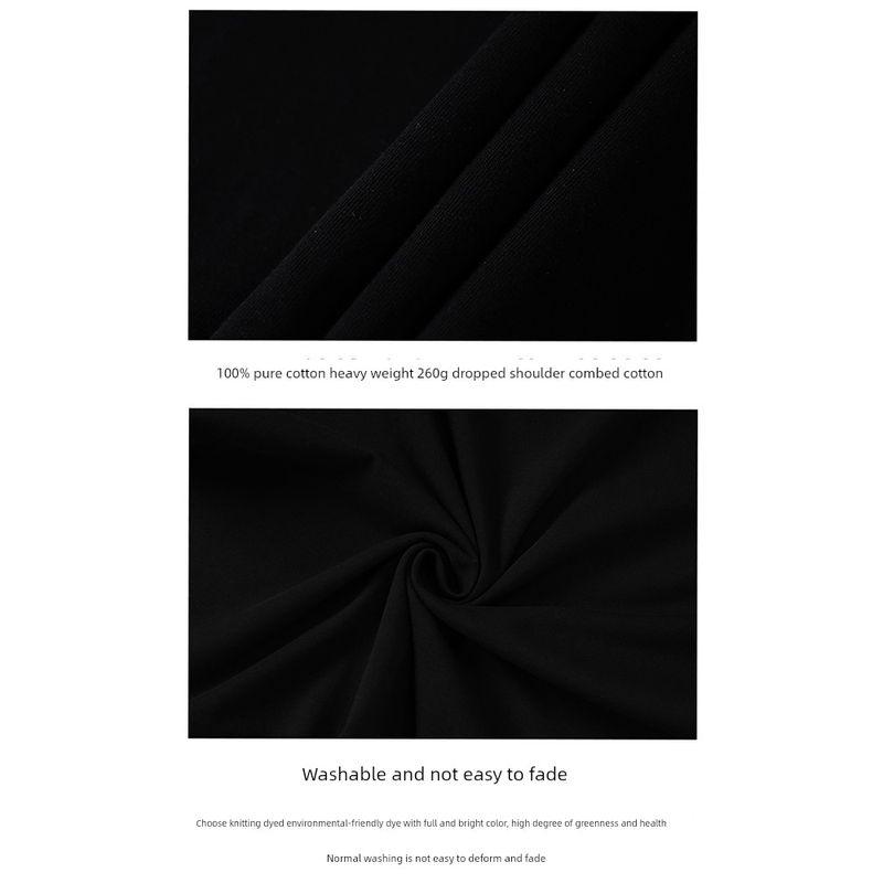 Wassup Heods Retro Trendy Brand Couple T-Shirt Summer New Product American Casual Heavyweight Round Neck Short Sleeve for Men and Women