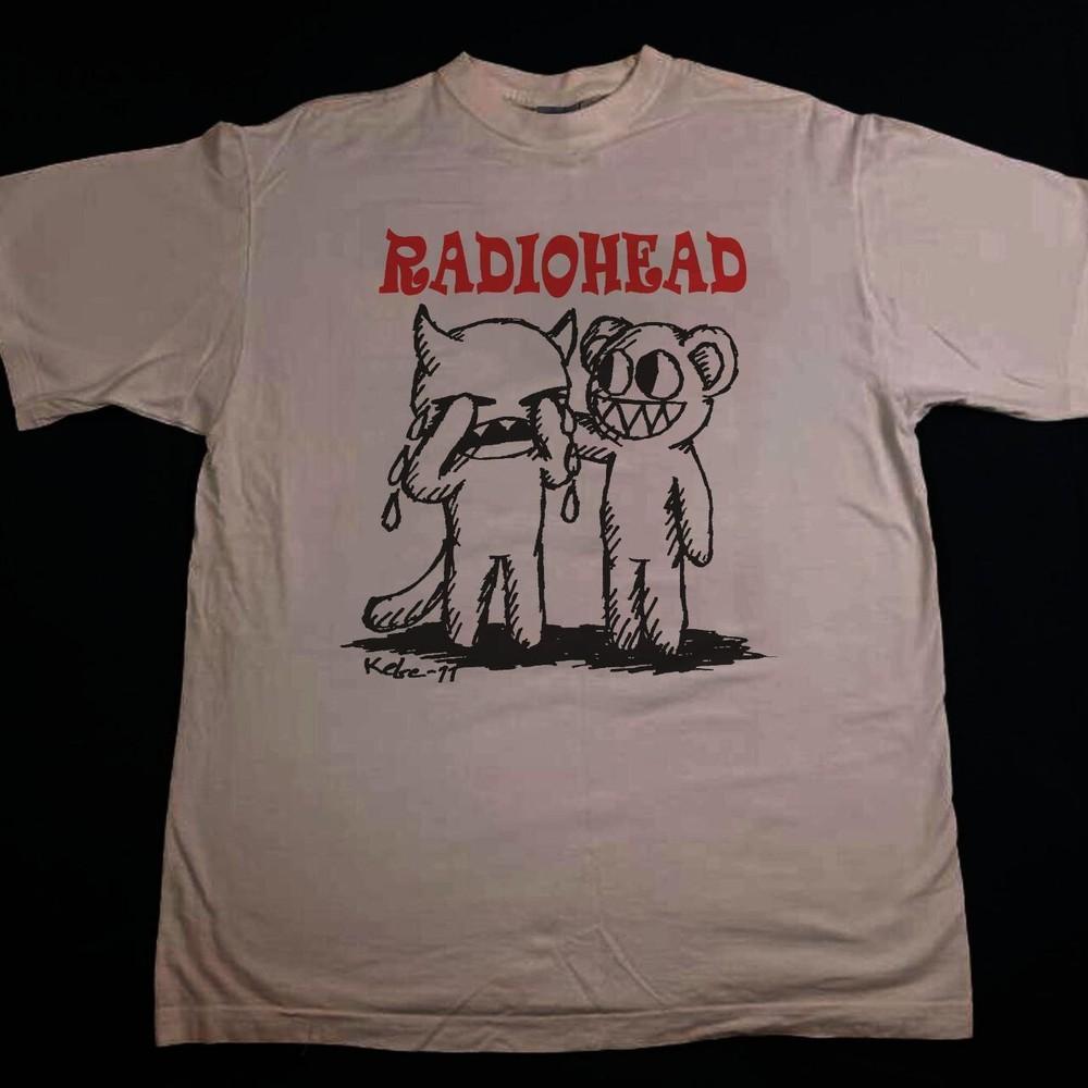 Футболка группы Radiohead, Белая унисекс футболка Radiohead в классическом стиле S-5XL KH13726 Унисекс футболка M