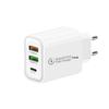 Multi-port Type-C Phone Charger with EU/US/UK Plugs, Compatible with Apple, Xiaomi, Samsung Devices