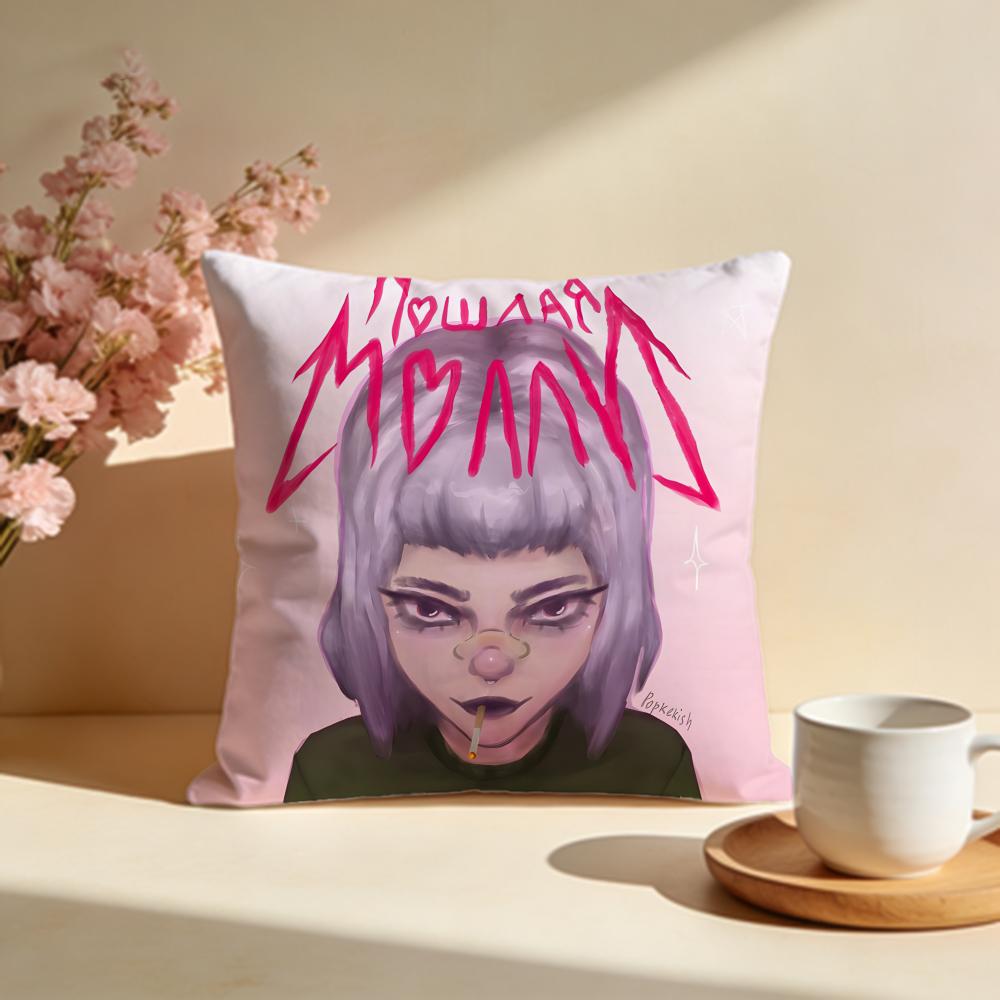 Popular PPoshlaya Mollyes Cushion Cover Stylish Washable Pillow Cover Ideal for Couch Bedroom Car Decoration