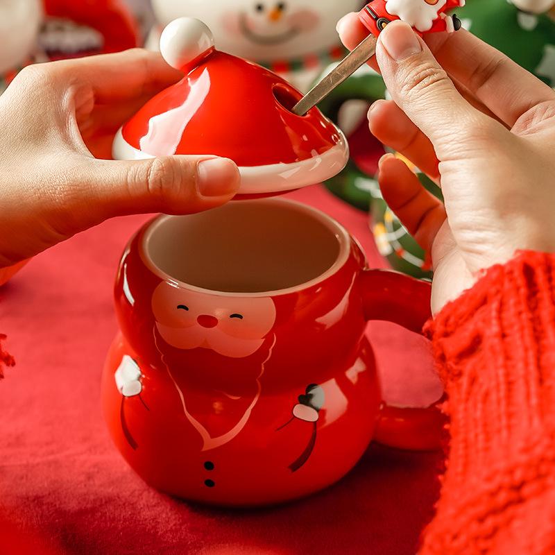 Christmas Gift Mug High End Sense Christmas Cup Ceramics Gift for Girls' Companions and Small Gifts for Employees and Customers