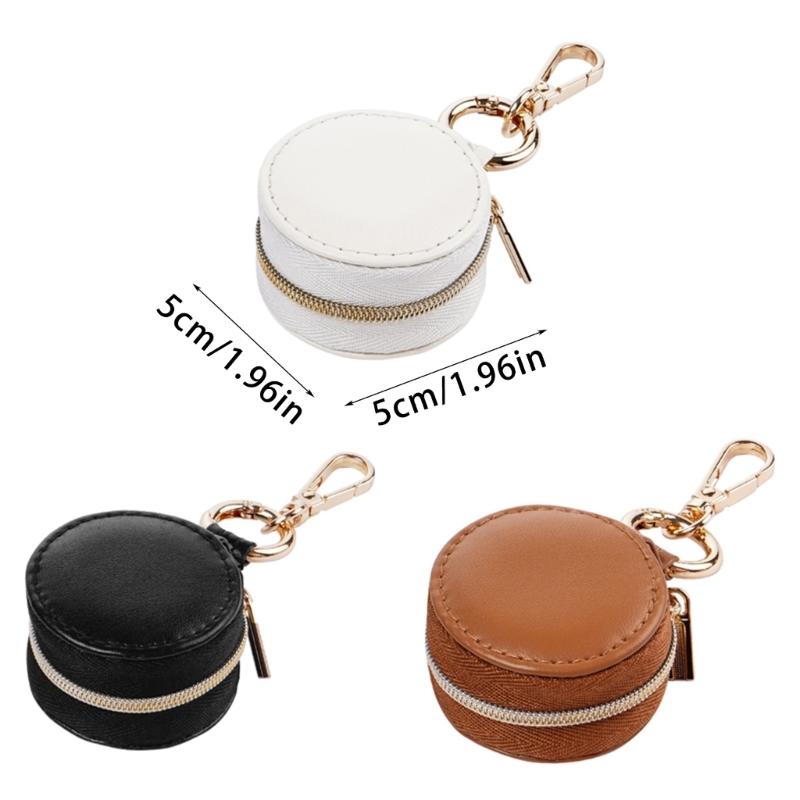 Portable Leather Holder Jewelry Pouch Elegant Jewelry Packaging Box Durable Display Holder for Rings Earrings Bracelet