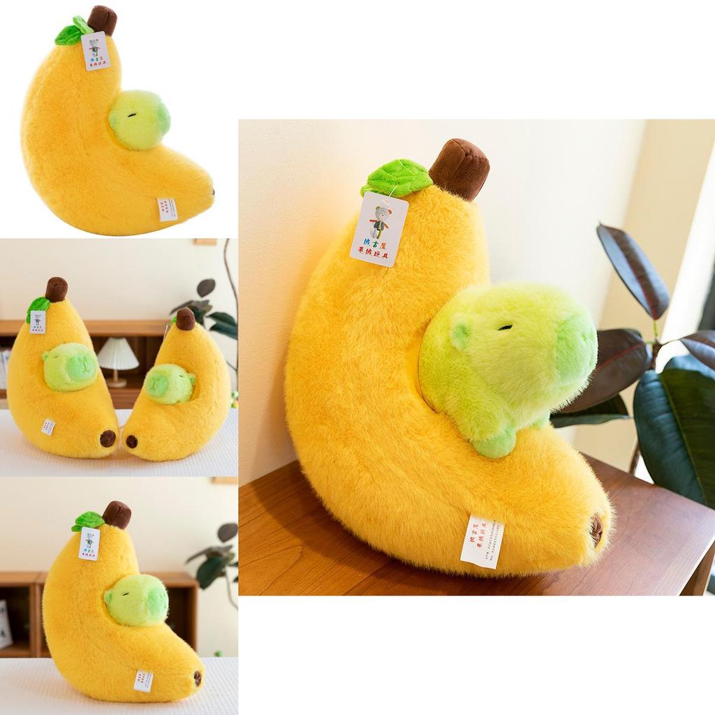 Adorable Banana Capybara Plush Doll With Ultra Soft Short Pile Fabric For Kids And Collectors