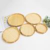 Hand-Woven Natural Bamboo Trays And Winnowing Baskets Are Suitable For Storing And Holding Food And For Home Decoration