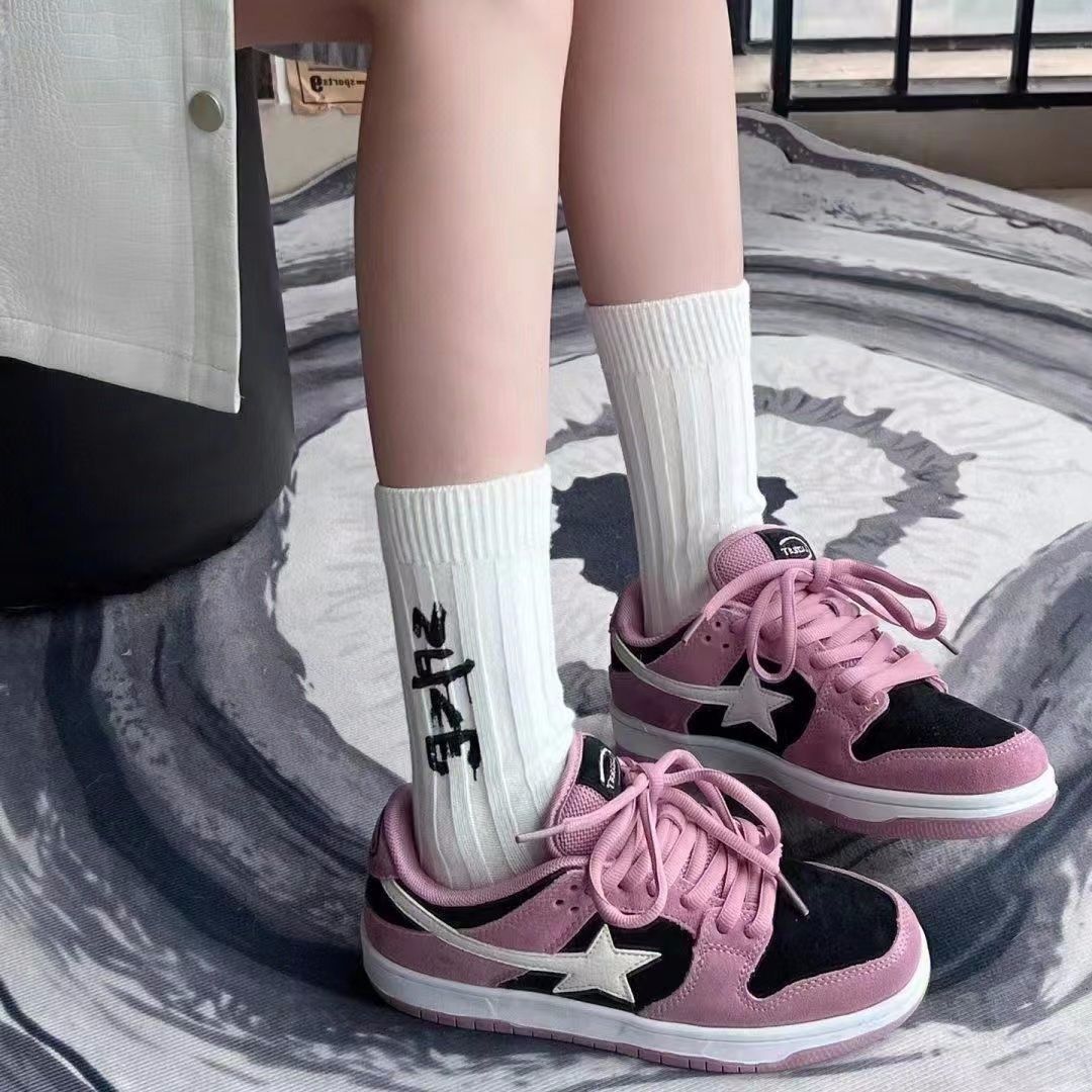 

Casual women s shoes Casual versatile thick-soled junior high school students niche stars National board women s shoes 35 рожевий