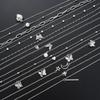 13Pcs/Set Simple Temperament Necklace Set Butterfly Pearl Heart Star Zircon Silver Color Necklace for Women Fashion Jewelry Gift