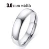 Classic Wedding Ring for Women Smooth Gold Color Stainless Steel Engagement Jewelry 2mm 4mm 6mm 8mm
