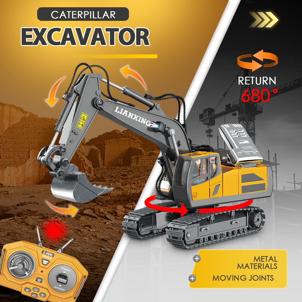 1: 20 Electric Engineering Remote Control Vehicle Simulation Excavator Dump Truck Bulldozer Toy Children's Holiday Gift