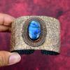 Labradorite Natural Gemstone Cuff Bracelet Copper Wire Wrapped Jewelry Adjustable Cuff Bracelet Handmade Jewelry Amazing Copper Wire Bangle