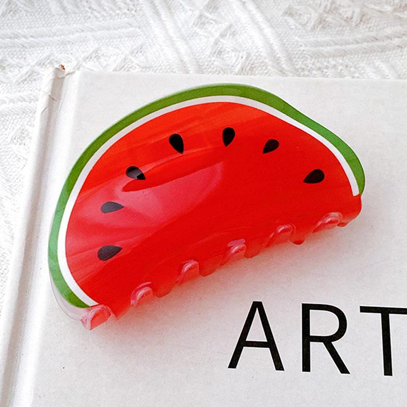UXSL New Lovely Fruit Hair Claws Clip for Womens Girls Sweet Cute Watermelon Hairpins Crab Clips Fashion Hair Accessories Gift