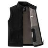 Autumn Men Casual Windproof Vest Jacket Winter Thick Stand Collar Polar Fleece Sleeveless Vest Outdoor Sports Waistcoat Male