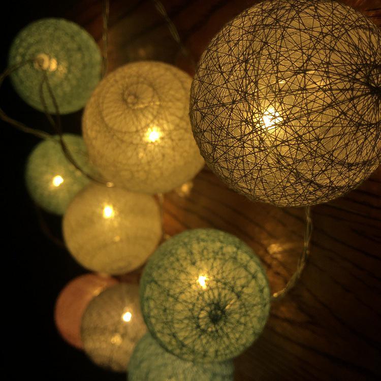 LED Cotton Ball String Lights for Girly Rooms, Festivals, and Christmas Decor