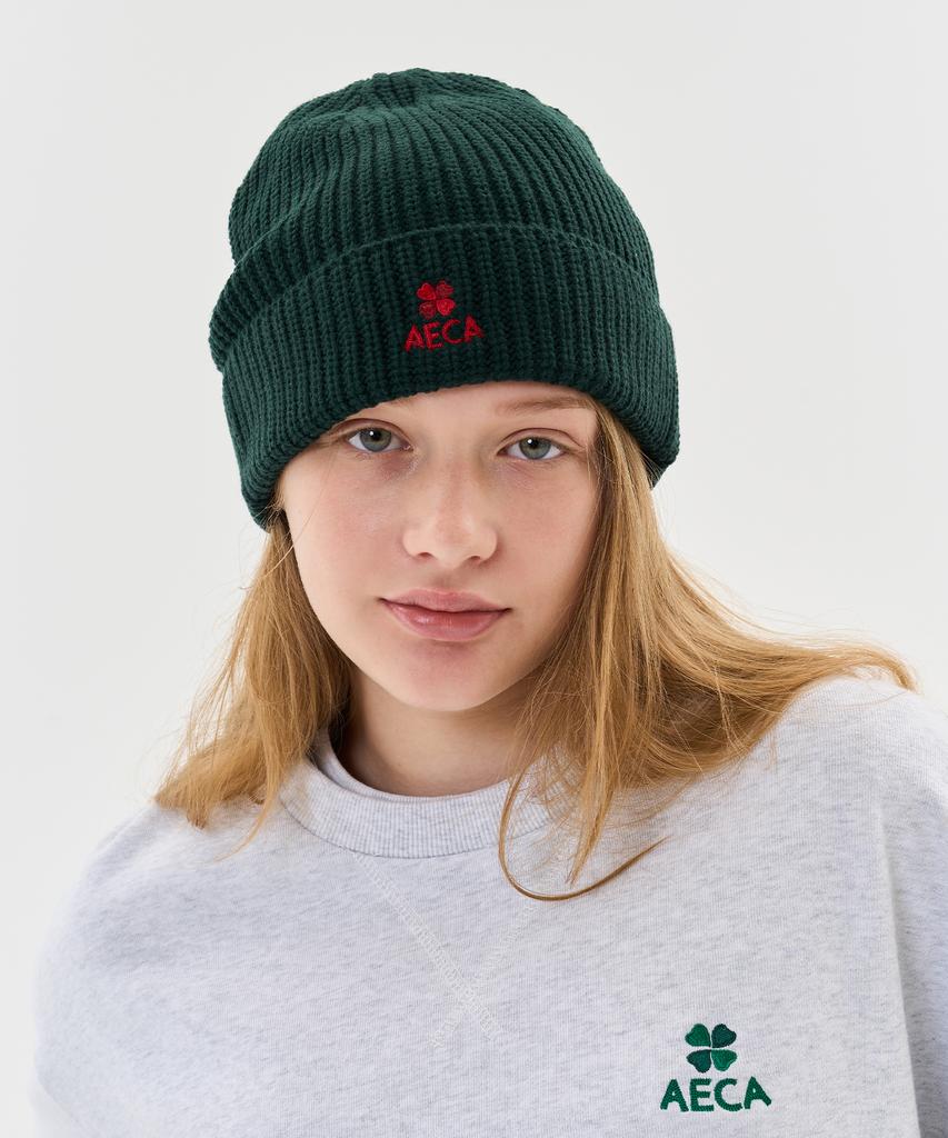AECA Aeca Clover Logo Beanie-Green