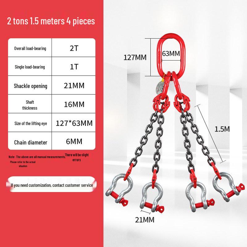 U-Shaped Bow Shackle Lifting Chain Hook with Iron Link