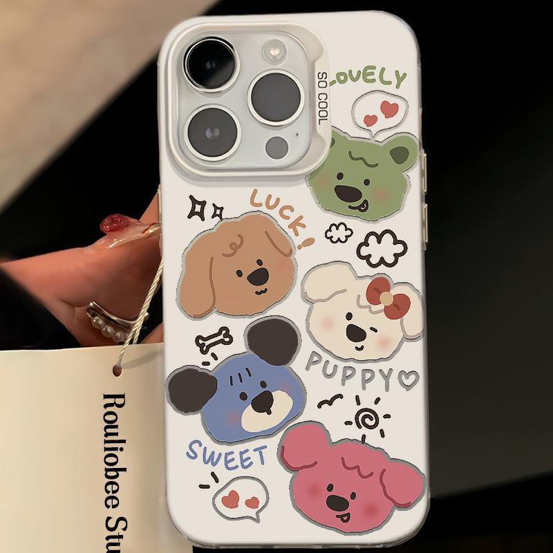 Applicable To Apple 11Promax Silver 11/11/11 New Niche Personality Cute Group of Puppies Mobile Phone Case
